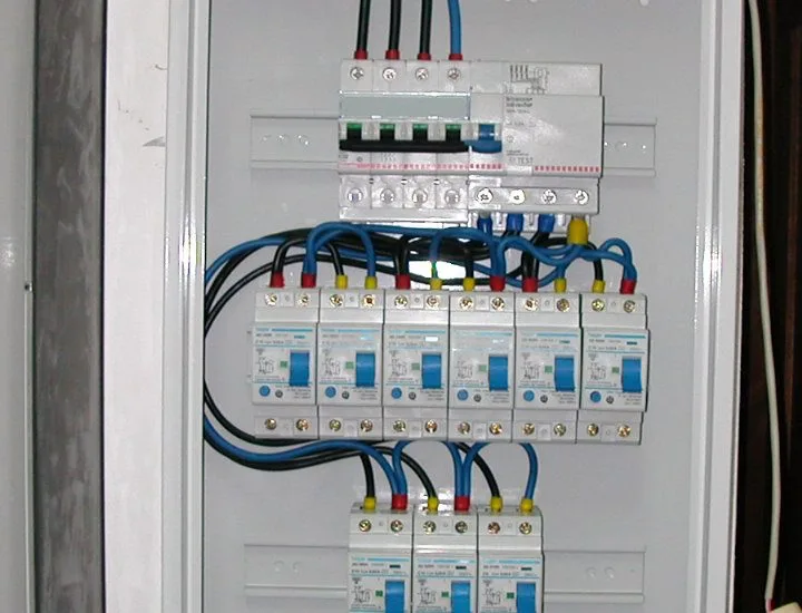 Quadro elettrico civile con interruttori differenziali